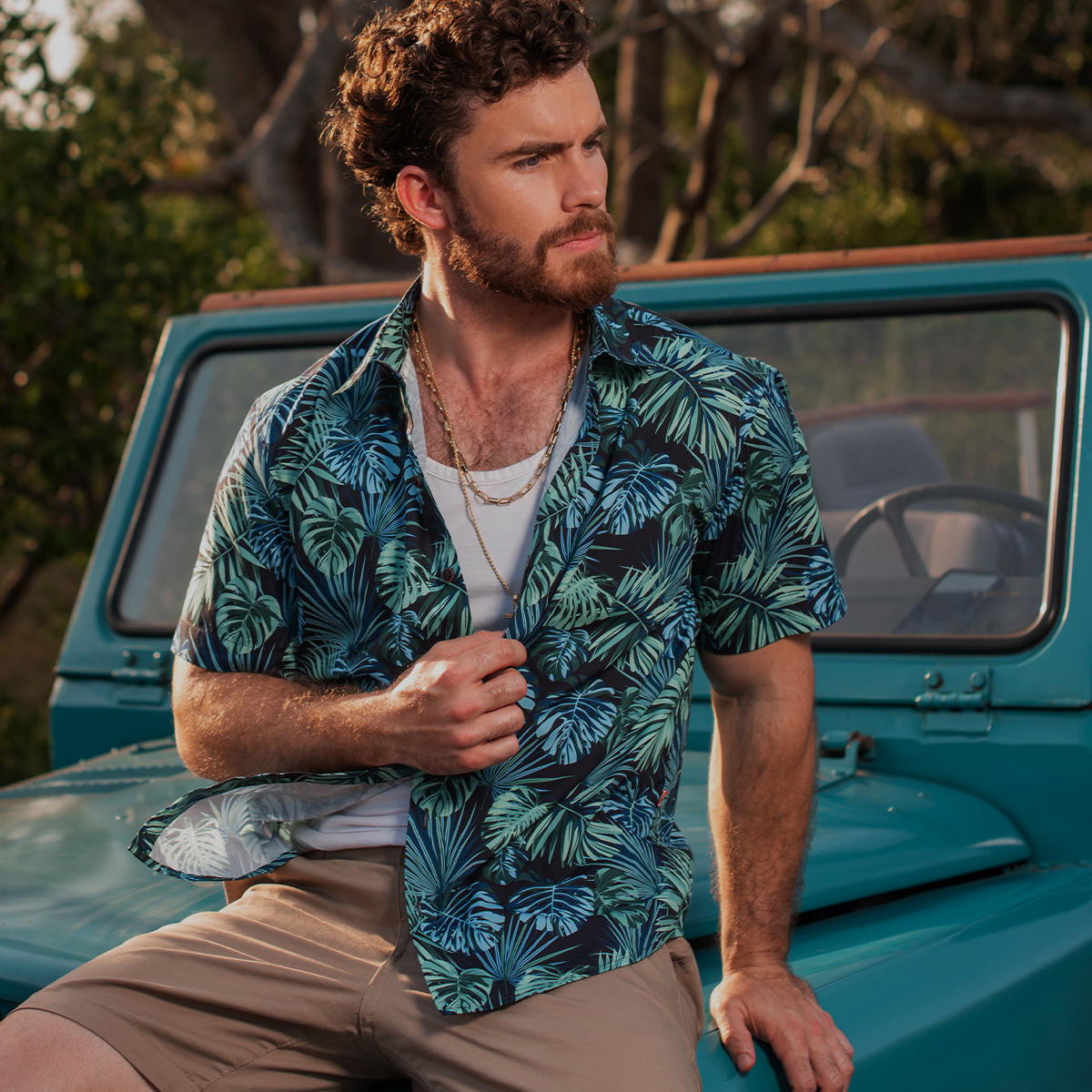 Camisa store hawaiana hombre